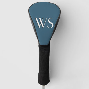 Stalen blauw geïnitialiseerd golfheadcover