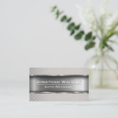 stalen Borden metallic trim | industrieel Visitekaartje (Staand voorkant)