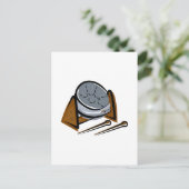Stalen drum briefkaart (Staand voorkant)