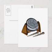 Stalen drum briefkaart (Voorkant / Achterkant)