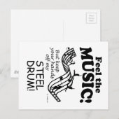 Stalen drum voelt de muziek briefkaart (Voorkant / Achterkant)