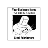 Stalen Fabricators & Lassen Rubber Stamp Rubberstempel (Afrduk)