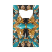 Stalen flesopener met Bahama's kleuren Kredietkaart Flessenopener (Voorkant)