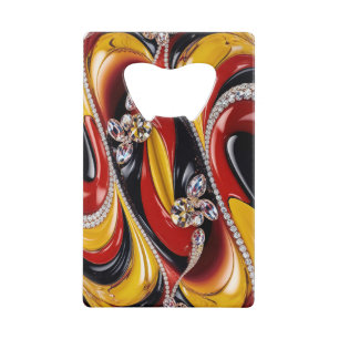 Stalen flesopener met Belgische kleuren Kredietkaart Flessenopener