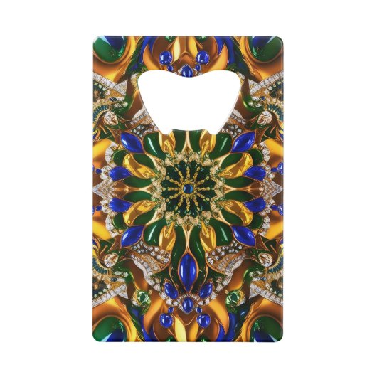 Stalen flesopener met Brazilië Kleuren Kredietkaart Flessenopener (Voorkant)