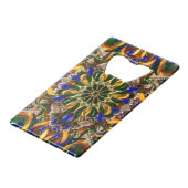 Stalen flesopener met Brazilië Kleuren Kredietkaart Flessenopener (Achterkant Gekanteld)