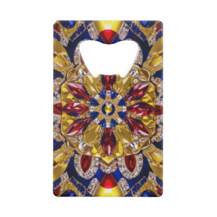 Stalen flesopener met Colombiaanse kleuren Kredietkaart Flessenopener