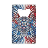 Stalen flesopener met Franse kleuren Design Kredietkaart Flessenopener (Achterkant)