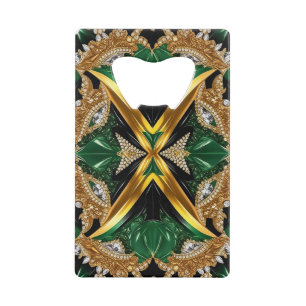 Stalen flesopener met Jamaica-kleuren Kredietkaart Flessenopener