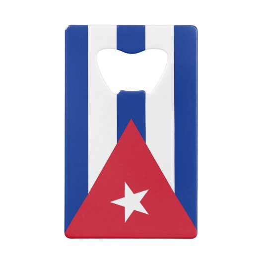 Stalen flesopener met vlag van Cuba Kredietkaart Flessenopener (Achterkant)