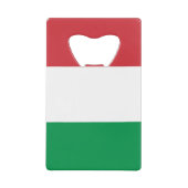 Stalen flesopener met vlag van Italië Kredietkaart Flessenopener (Voorkant)