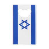 Stalen flessenopening met vlag van Israël Kredietkaart Flessenopener (Achterkant)