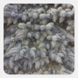 Stalen, grijs, groen en blauw sproeinmedium vierkante sticker