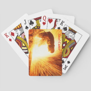 Stalen papier pokerkaarten