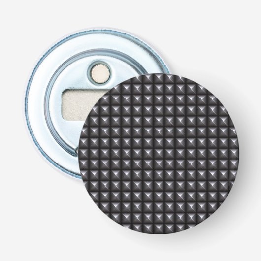Stalen textuur button flesopener (Voorkant)