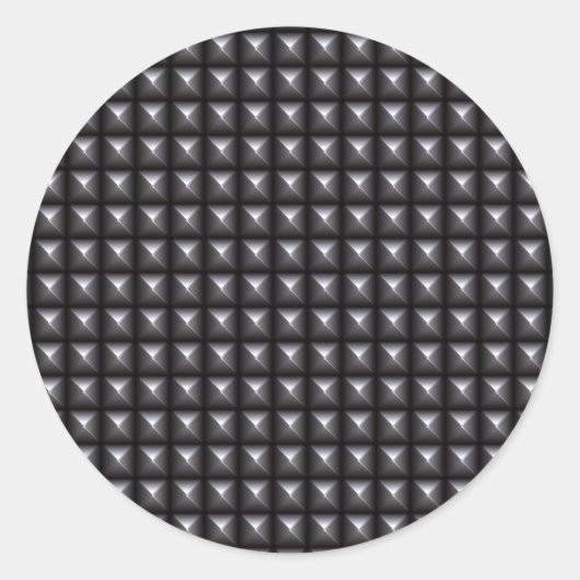 Stalen textuur ronde sticker (Voorkant)