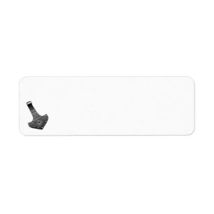 Stalen Thor's Hamer retouradreslabels Etiket