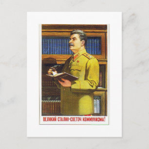 stalin poster briefkaart
