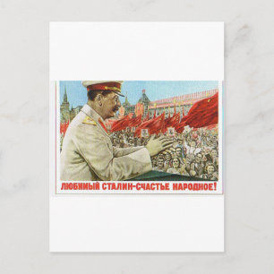 stalin poster briefkaart