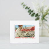 stalin poster briefkaart (Staand voorkant)