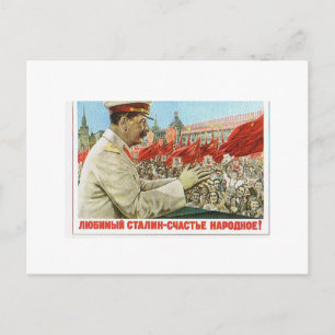 stalin poster briefkaart