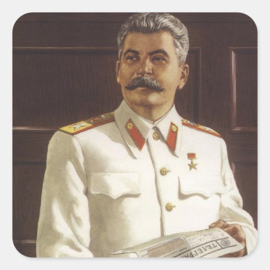 Stalin Vierkante Sticker (Voorkant)