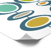 Stalk Circles Mid-Century Poster moderne style (Coin)