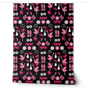 Stalk Delivery Twin Baby Room Behang