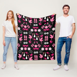 Stalk Delivery Twin Baby Room Fleece Deken