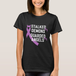 Stalked door demonen bewaakt door engelen einde ve t-shirt