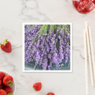 Stalken van lavender Paper Napkins Servet