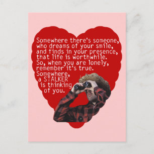 Stalker - Grappige Valentijnsdag Feestdagenkaart