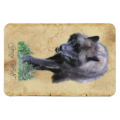 Stalking Grey Wolf Faune Art Flexi Magnet (Horizontal)