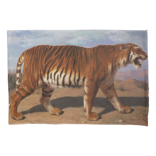 Stalking Tiger (door Rosa Bonheur) Kussensloop (Voorkant-Links)