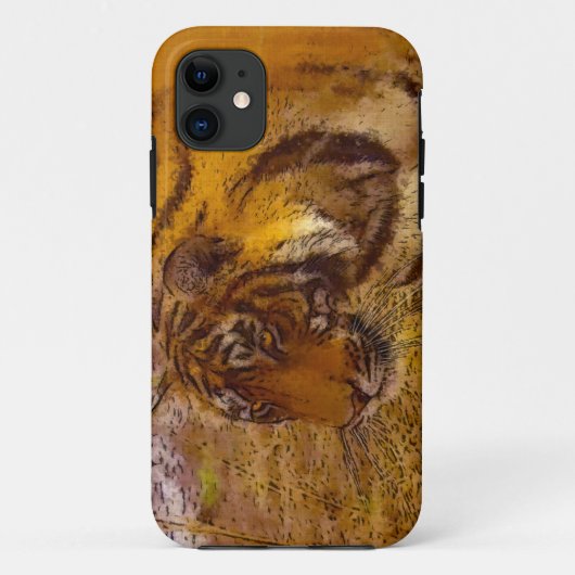 Stalking Tiger Wildlife Fine Art iPhone 5 Coque (Dos)