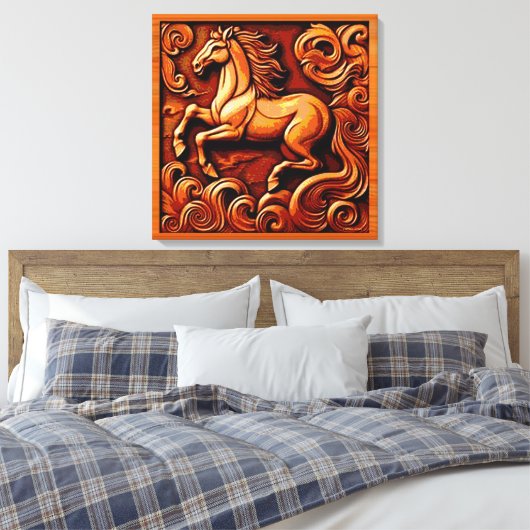 Stallion Canvas Afdruk (Insitu (Slaapkamer))