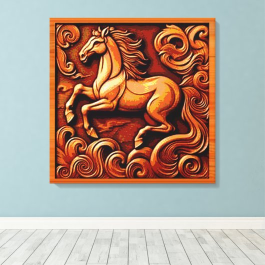 Stallion Canvas Afdruk (Insitu (Houten vloer))