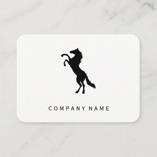 Stallion grijs achtergrond visitekaartje (Voorkant)