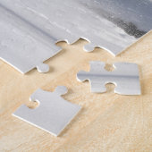 Stallion in de sneeuw draait om puzzel legpuzzel (Zijkant)