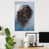 Stallion Portrait - Poster (Bureau à domicile)