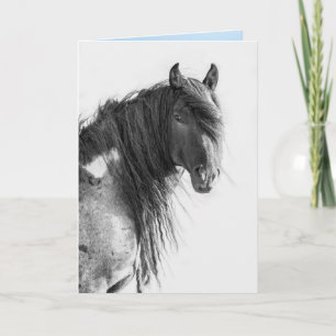 Stallion rouge sauvage - Carte de voeux