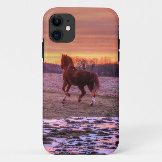 Stallion Running Home op Sunset on Ranch Case-Mate iPhone Case (Achterkant)