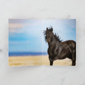 Stallion sauvage Turns - Carte de voeux de Cheval (Intérieur)