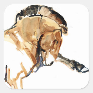 Stallion Vierkante Sticker