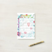 Stalplan voor wekelijkse post-it® notes (Op bureau)