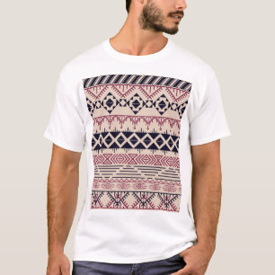 stam Azteekse achtergrond, etnisch patroon. T-shirt