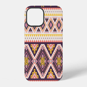 Stam-Azteekse gestreepte, geometrische patroon. iPhone 12 Hoesje