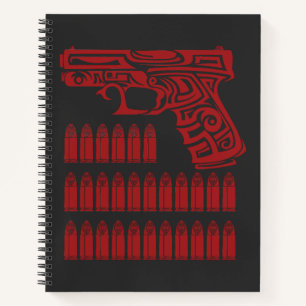 Stam-illustratie van een wapen notitieboek