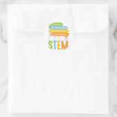 STAM Science Technology Engineering Wiskunde Schoo Ronde Sticker (Tas)