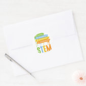 STAM Science Technology Engineering Wiskunde Schoo Ronde Sticker (Envelop)